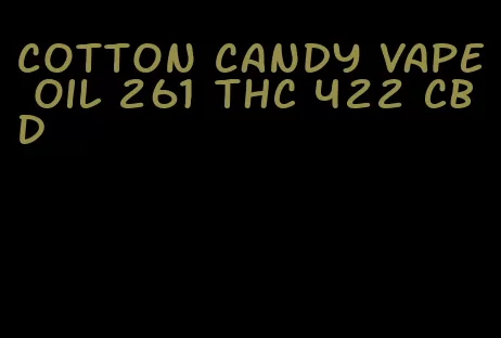 cotton candy vape oil 261 THC 422 CBD