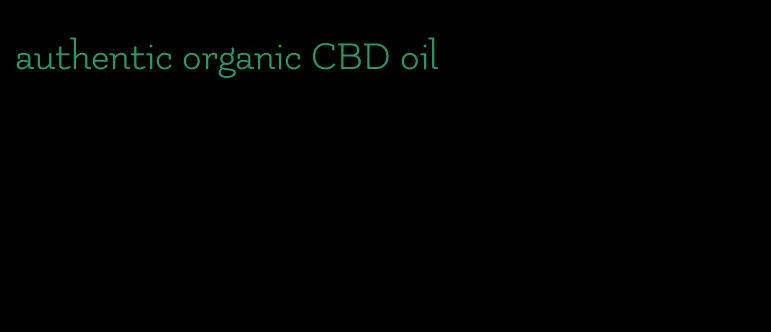 authentic organic CBD oil