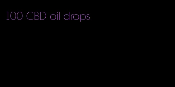 100 CBD oil drops