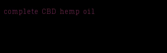 complete CBD hemp oil