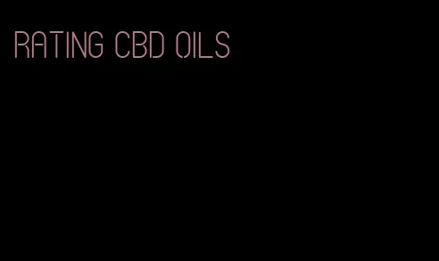 rating CBD oils
