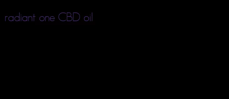 radiant one CBD oil