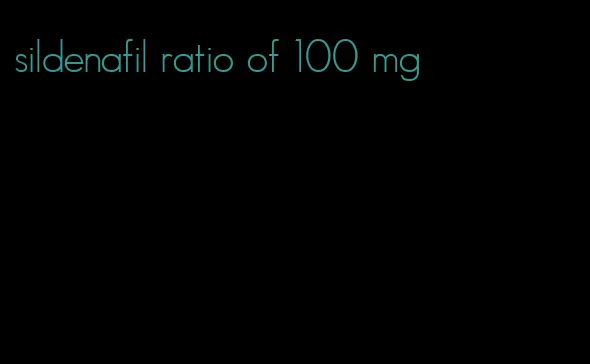 sildenafil ratio of 100 mg