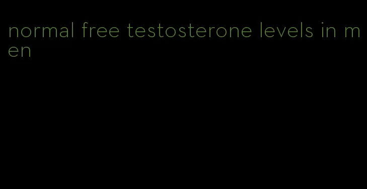 normal free testosterone levels in men