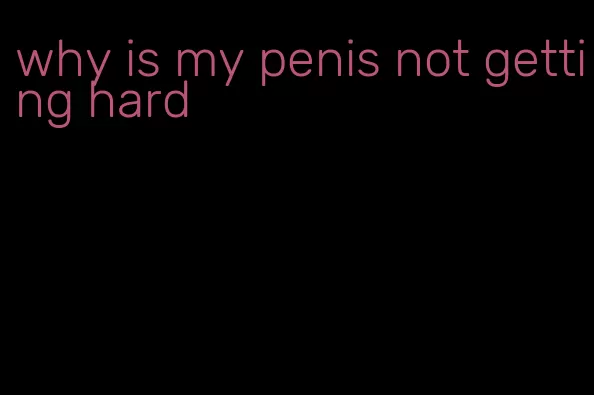 why is my penis not getting hard