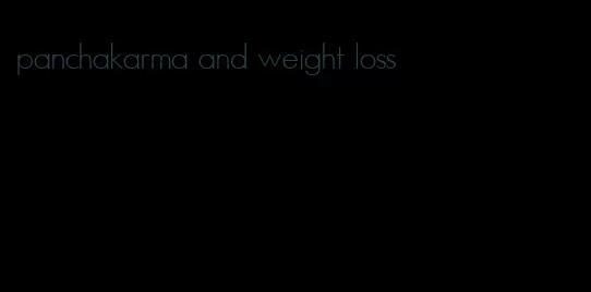 panchakarma and weight loss