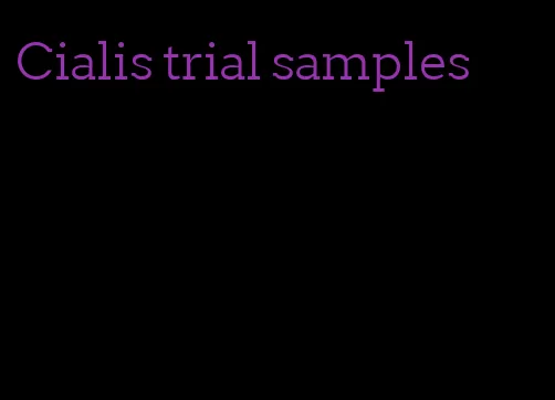 Cialis trial samples