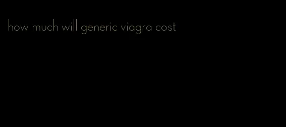 how much will generic viagra cost