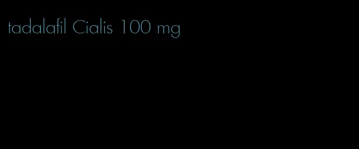 tadalafil Cialis 100 mg