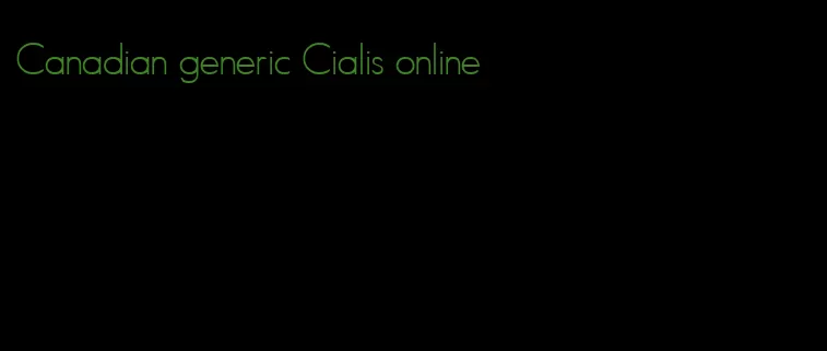 Canadian generic Cialis online