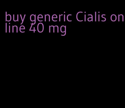 buy generic Cialis online 40 mg