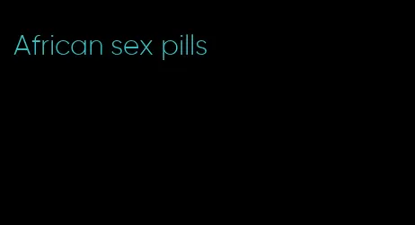 African sex pills