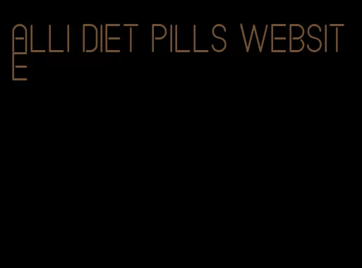 Alli diet pills website