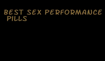 best sex performance pills