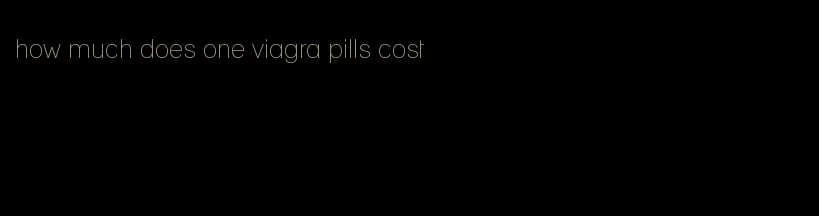 how much does one viagra pills cost