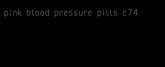 pink blood pressure pills c74