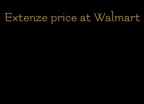 Extenze price at Walmart