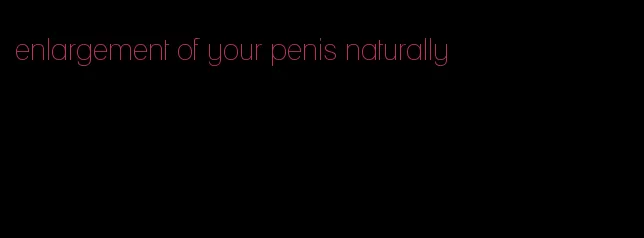 enlargement of your penis naturally