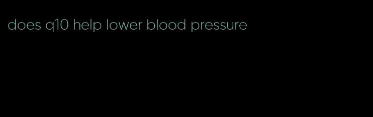 does q10 help lower blood pressure