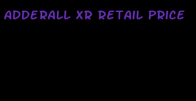 Adderall XR retail price