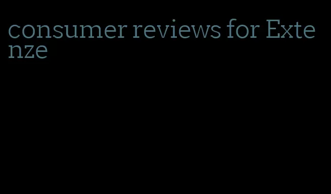 consumer reviews for Extenze