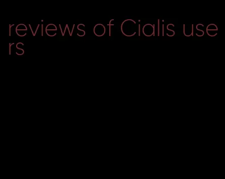 reviews of Cialis users