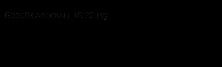 GoodRx Adderall XR 20 mg