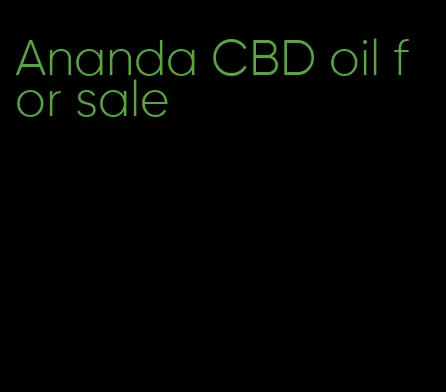 Ananda CBD oil for sale