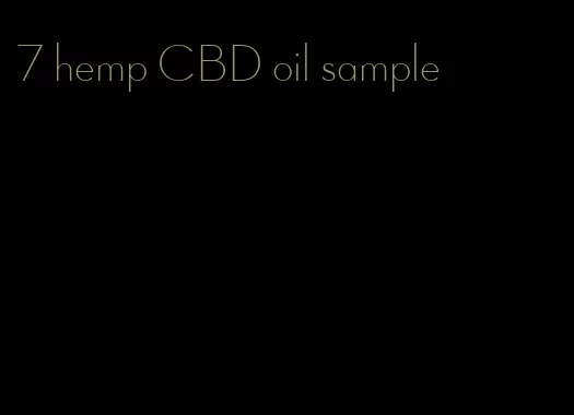 7 hemp CBD oil sample