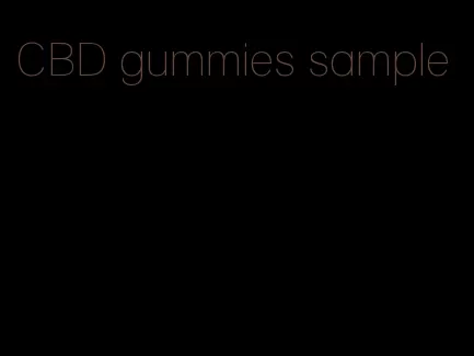 CBD gummies sample