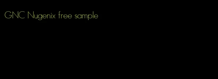 GNC Nugenix free sample