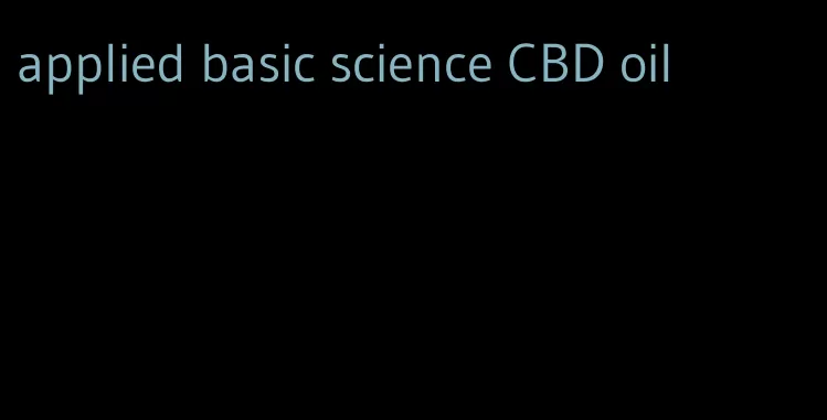 applied basic science CBD oil