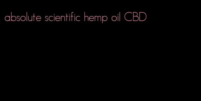absolute scientific hemp oil CBD