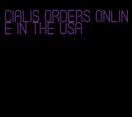 Cialis orders online in the USA