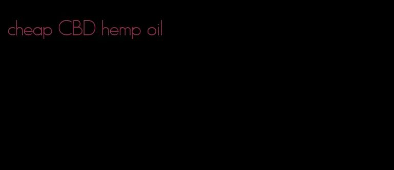 cheap CBD hemp oil
