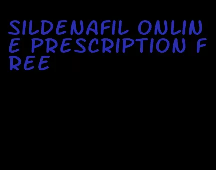 sildenafil online prescription free