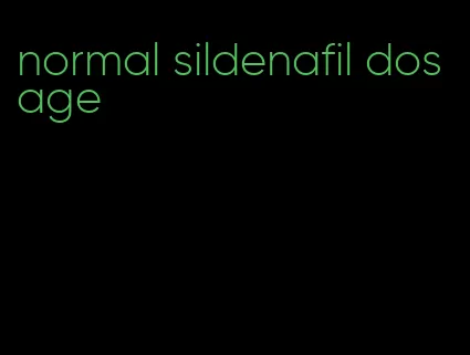 normal sildenafil dosage