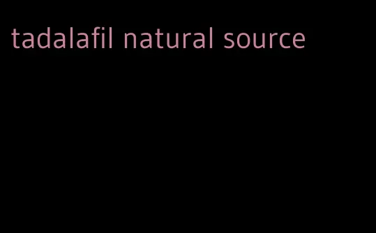 tadalafil natural source