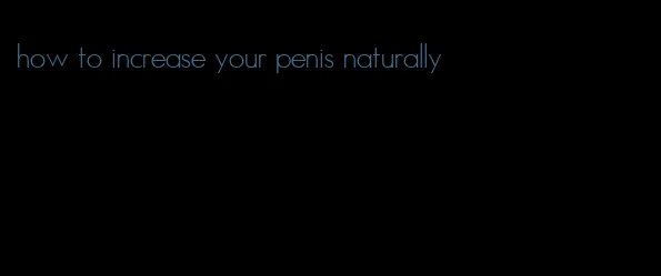 how to increase your penis naturally
