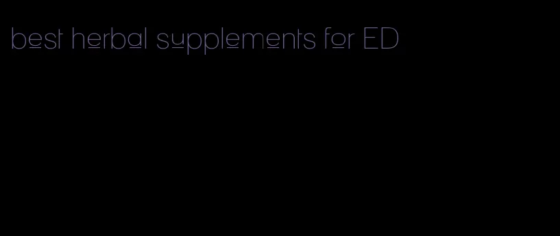 best herbal supplements for ED