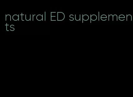 natural ED supplements