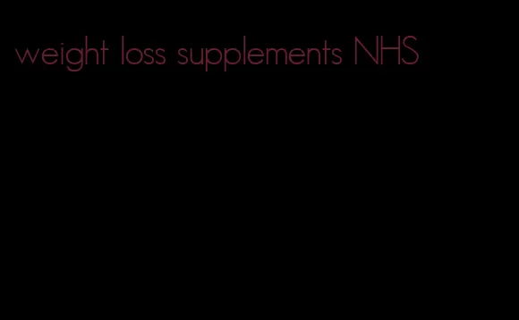 weight loss supplements NHS