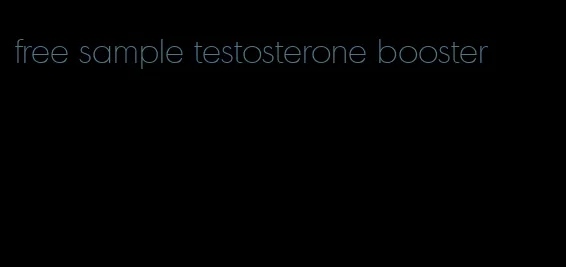 free sample testosterone booster