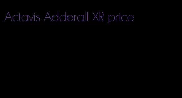 Actavis Adderall XR price