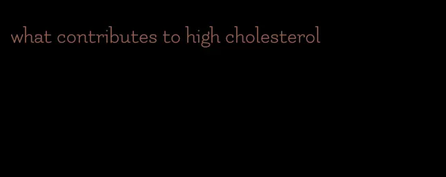 what contributes to high cholesterol