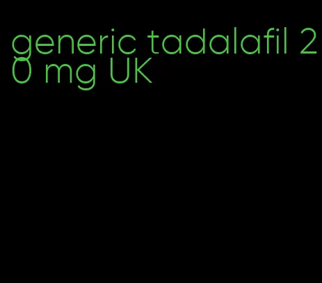 generic tadalafil 20 mg UK