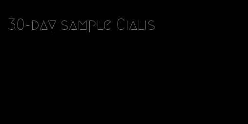 30-day sample Cialis