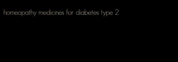 homeopathy medicines for diabetes type 2