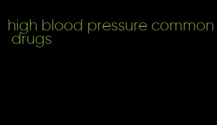high blood pressure common drugs