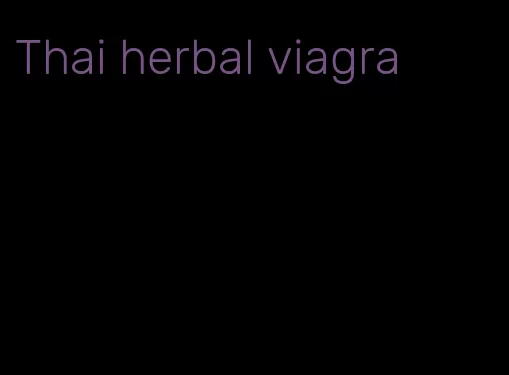 Thai herbal viagra